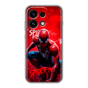 Силиконовый чехол на OPPO Reno 16 Pro с принтом Spiderman Человек паук Силиконовый чехол на OPPO Reno 16 Pro с принтом Spiderman Человек паук