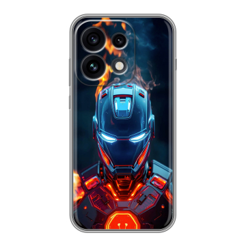 Силиконовый чехол на OPPO Reno 16 Pro с принтом IronMan Железный человек Силиконовый чехол на OPPO Reno 16 Pro с принтом IronMan Железный человек