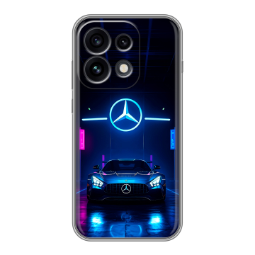 Силиконовый чехол на OPPO Reno 16 Pro с принтом Mercedes Мерседес