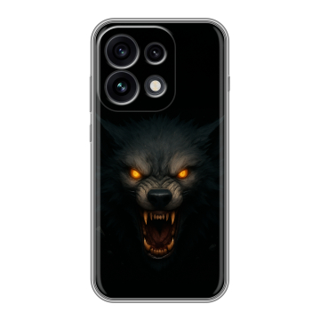 Силиконовый чехол на OPPO Reno 16 Pro с принтом Волк