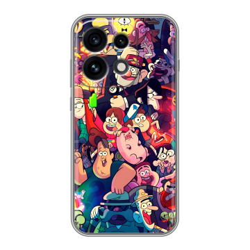 Силиконовый чехол на OPPO Reno 16 Pro с принтом Gravity Falls Гравити Фолз