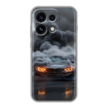 Силиконовый чехол на OPPO Reno 16 Pro с принтом BMW БМВ Силиконовый чехол на OPPO Reno 16 Pro с принтом BMW БМВ