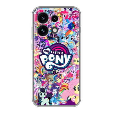 Силиконовый чехол на OPPO Reno 16 Pro с принтом My little pony Дружба чудо