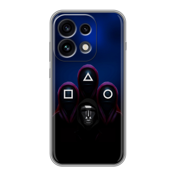 Силиконовый чехол на OPPO Reno 16 Pro с принтом Игра Кальмара