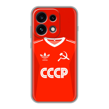 Силиконовый чехол на OPPO Reno 16 Pro с принтом Флаг Герб СССР