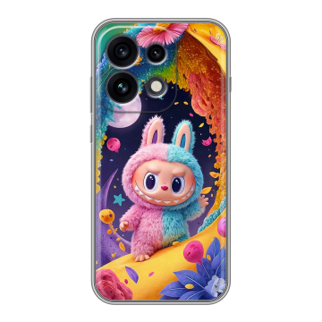 Силиконовый чехол на OPPO Reno 16 Pro с принтом Labubu Лабубу Силиконовый чехол на OPPO Reno 16 Pro с принтом Labubu Лабубу