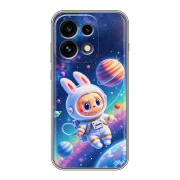Силиконовый чехол на OPPO Reno 16 Pro с принтом Labubu Лабубу