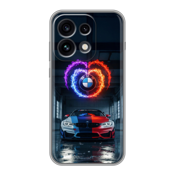Силиконовый чехол на OPPO Reno 16 Pro с принтом BMW БМВ