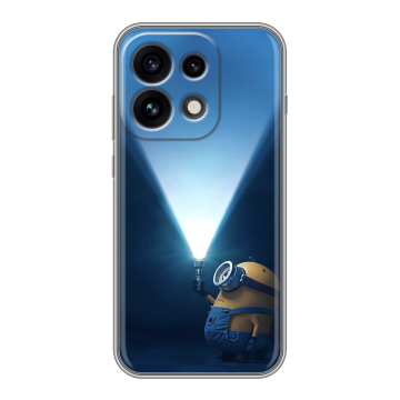 Силиконовый чехол на OPPO Reno 16 Pro с принтом Миньоны