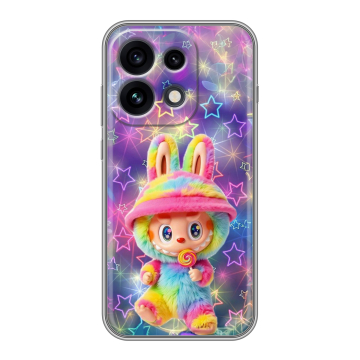 Силиконовый чехол на OPPO Reno 16 Pro с принтом Labubu Лабубу