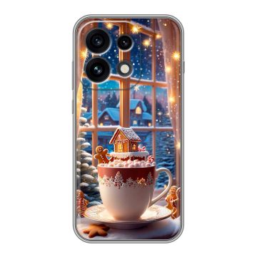 Силиконовый чехол на OPPO Reno 16 Pro с принтом Новый год
