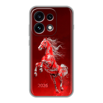Силиконовый чехол на OPPO Reno 16 Pro с принтом Новый год