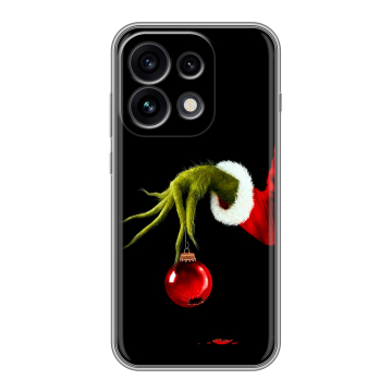 Силиконовый чехол на OPPO Reno 16 Pro с принтом Новый год Гринч