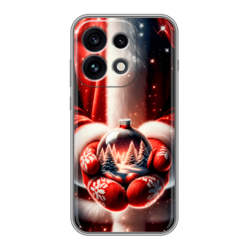 Силиконовый чехол на OPPO Reno 16 Pro с принтом Новый год