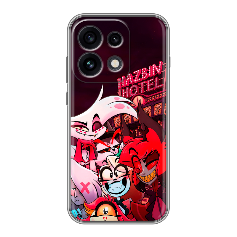 Силиконовый чехол на OPPO Reno 16 Pro с принтом Hazbin Hotel Отель Хазбин Силиконовый чехол на OPPO Reno 16 Pro с принтом Hazbin Hotel Отель Хазбин
