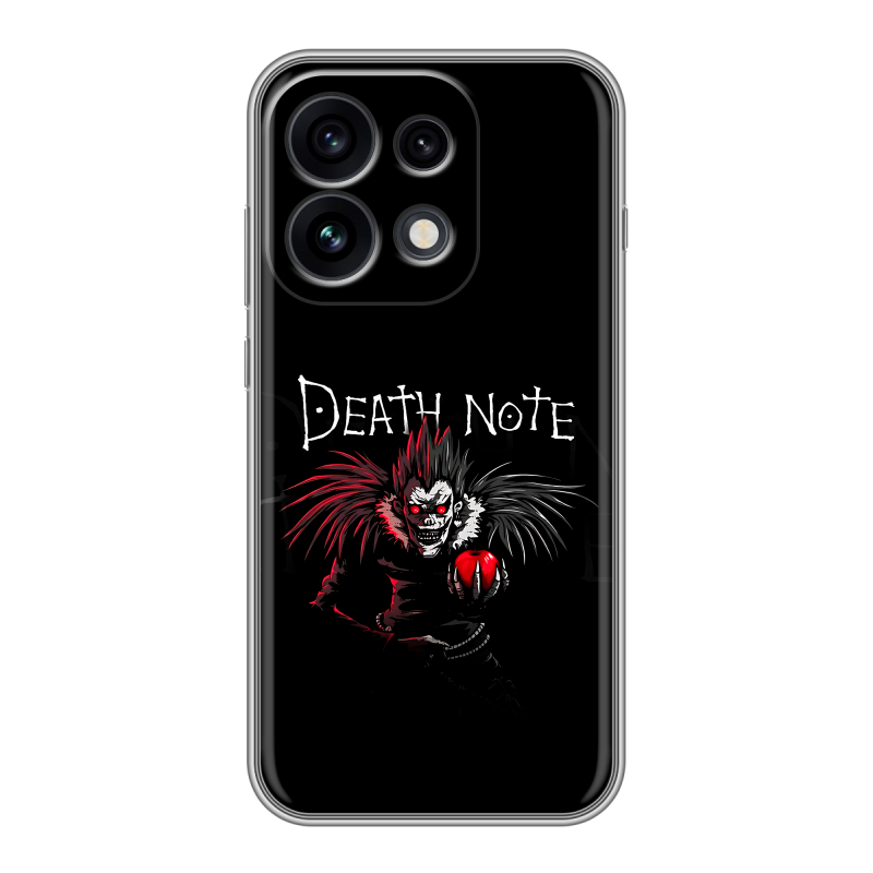 Силиконовый чехол на OPPO Reno 16 Pro с принтом Death note Тетрадь смерти Силиконовый чехол на OPPO Reno 16 Pro с принтом Death note Тетрадь смерти