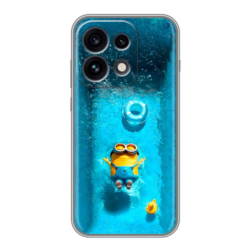Силиконовый чехол на OPPO Reno 16 Pro с принтом Миньоны Силиконовый чехол на OPPO Reno 16 Pro с принтом Миньоны