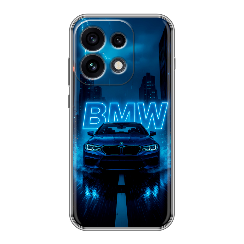 Силиконовый чехол на OPPO Reno 16 Pro с принтом BMW БМВ Силиконовый чехол на OPPO Reno 16 Pro с принтом BMW БМВ