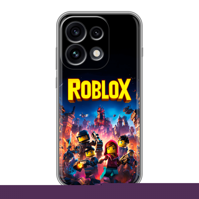 Силиконовый чехол на OPPO Reno 16 Pro с принтом Roblox Роблокс Силиконовый чехол на OPPO Reno 16 Pro с принтом Roblox Роблокс