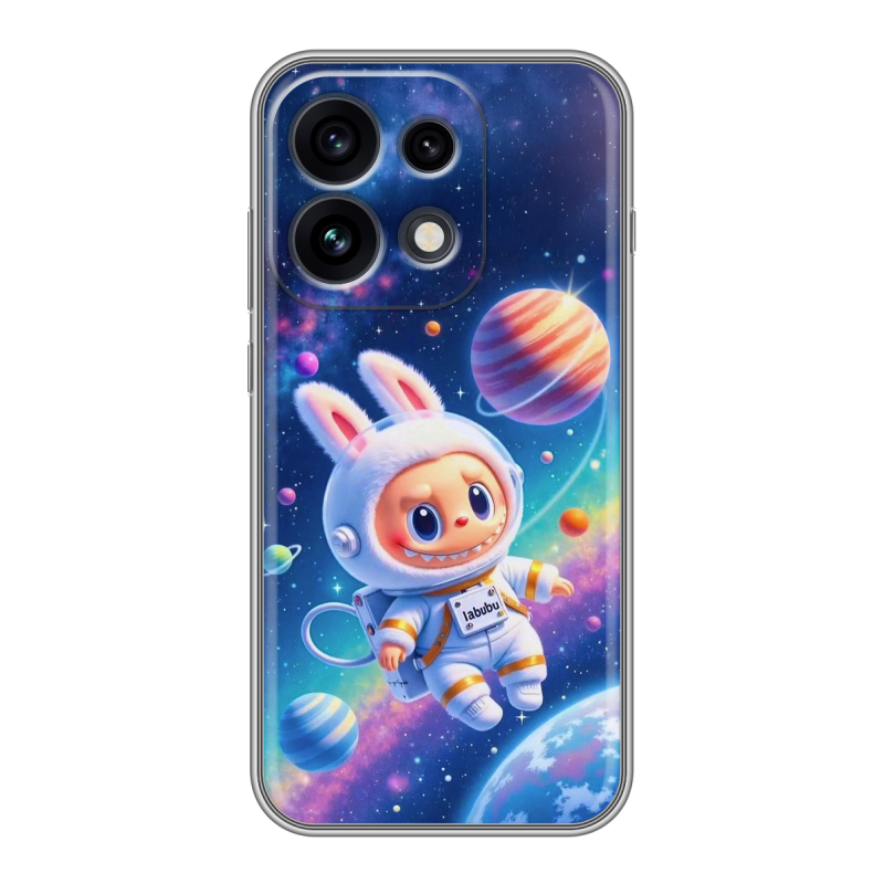 Силиконовый чехол на OPPO Reno 16 Pro с принтом Labubu Лабубу Силиконовый чехол на OPPO Reno 16 Pro с принтом Labubu Лабубу