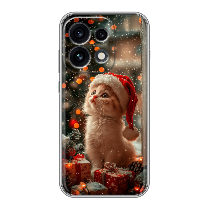 Силиконовый чехол на OPPO Reno 16 Pro с принтом Новый год Силиконовый чехол на OPPO Reno 16 Pro с принтом Новый год