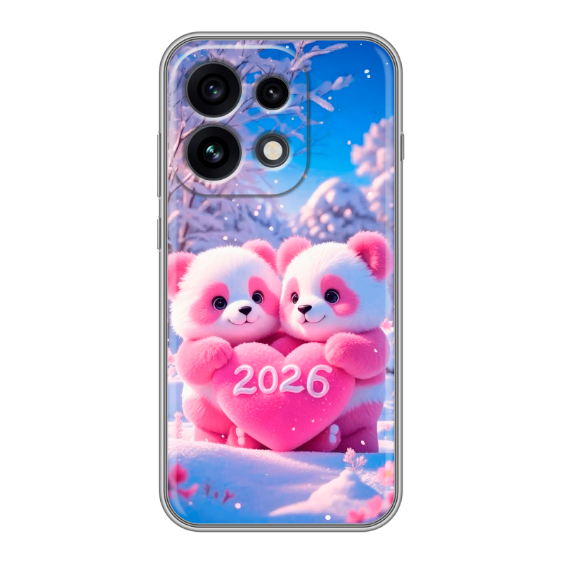 Силиконовый чехол на OPPO Reno 16 Pro с принтом Новый год Силиконовый чехол на OPPO Reno 16 Pro с принтом Новый год
