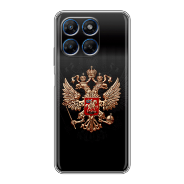 Силиконовый чехол на Motorola Moto G37 с принтом Герб России