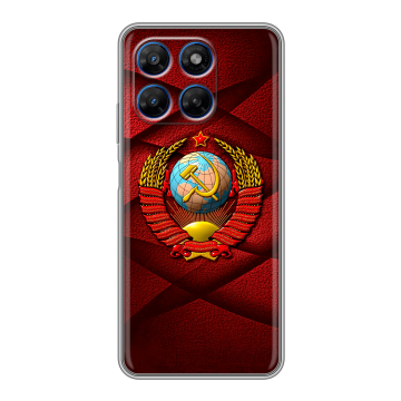 Силиконовый чехол на Motorola Moto G37 с принтом Герб СССР