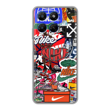 Силиконовый чехол на Motorola Moto G37 с принтом Найк Nike яркий