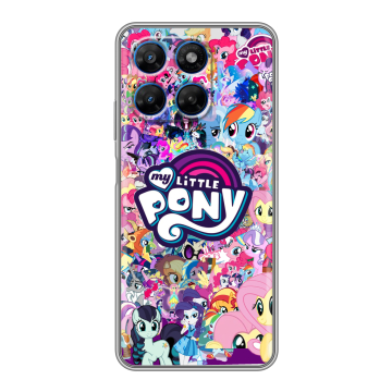 Силиконовый чехол на Motorola Moto G37 с принтом My little pony Дружба чудо