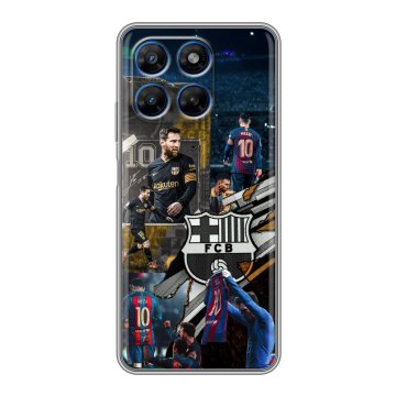 Силиконовый чехол на Motorola Moto G37 с принтом Messi Barcelona
