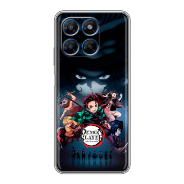 Силиконовый чехол на Motorola Moto G37 с принтом Demon Slayer Клинок рассекающий демонов