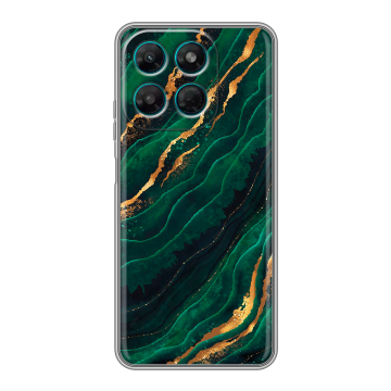 Силиконовый чехол на Motorola Moto G37 Power с принтом Мрамор зеленое золото Силиконовый чехол на Motorola Moto G37 Power с принтом Мрамор зеленое золото