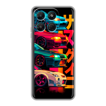 Силиконовый чехол на Motorola Moto G37 Power с принтом Гоночные машины Силиконовый чехол на Motorola Moto G37 Power с принтом Гоночные машины