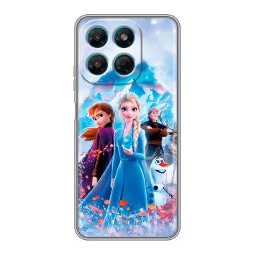 Силиконовый чехол на Motorola Moto G37 Power с принтом Холодное сердце Frozen Силиконовый чехол на Motorola Moto G37 Power с принтом Холодное сердце Frozen