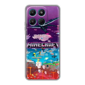 Силиконовый чехол на Motorola Moto G37 Power с принтом Майнкрафт Minecraft Силиконовый чехол на Motorola Moto G37 Power с принтом Майнкрафт Minecraft