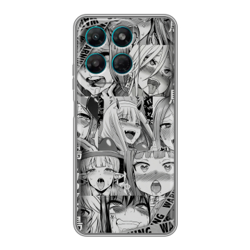 Силиконовый чехол на Motorola Moto G37 Power с принтом Ahegao Ахегао Аниме