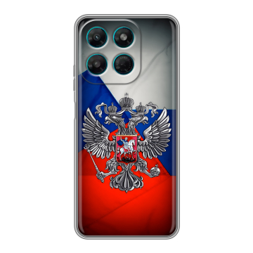 Силиконовый чехол на Motorola Moto G37 Power с принтом Флаг России Силиконовый чехол на Motorola Moto G37 Power с принтом Флаг России