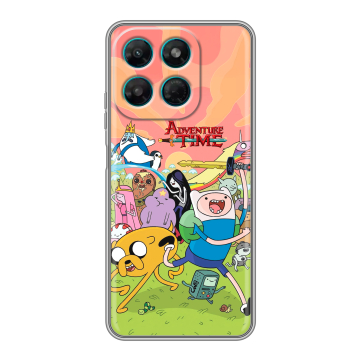 Силиконовый чехол на Motorola Moto G37 Power с принтом Adventure time Время приключений