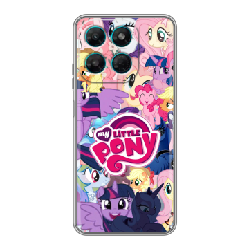 Силиконовый чехол на Motorola Moto G37 Power с принтом My little pony Дружба чудо
