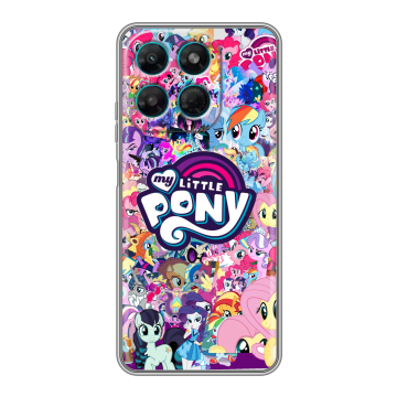 Силиконовый чехол на Motorola Moto G37 Power с принтом My little pony Дружба чудо Силиконовый чехол на Motorola Moto G37 Power с принтом My little pony Дружба чудо