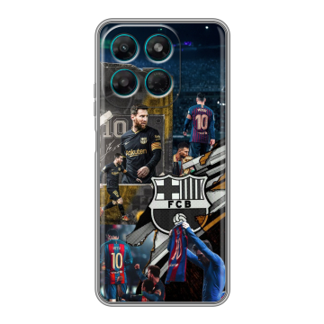 Силиконовый чехол на Motorola Moto G37 Power с принтом Messi Barcelona Силиконовый чехол на Motorola Moto G37 Power с принтом Messi Barcelona