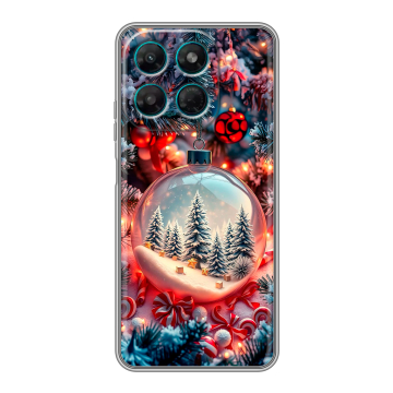 Силиконовый чехол на Motorola Moto G37 Power с принтом Новый год