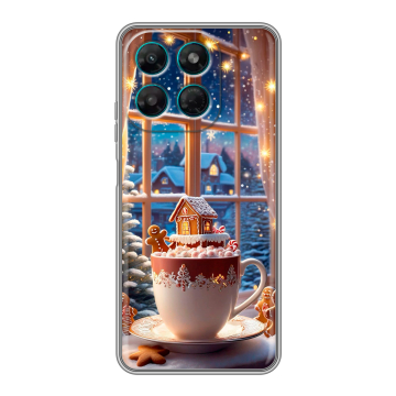 Силиконовый чехол на Motorola Moto G37 Power с принтом Новый год