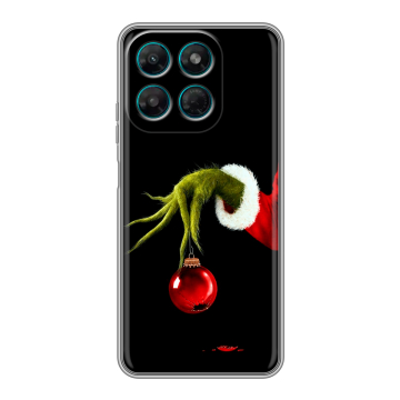 Силиконовый чехол на Motorola Moto G37 Power с принтом Новый год Гринч