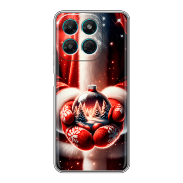 Силиконовый чехол на Motorola Moto G37 Power с принтом Новый год