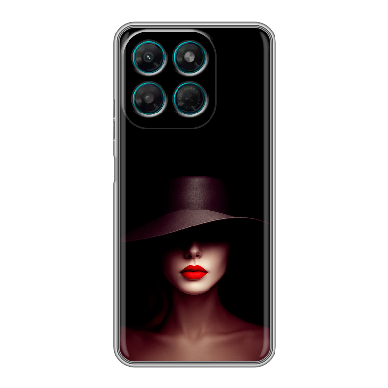 Силиконовый чехол на Motorola Moto G37 Power с принтом Девушка в шляпе Силиконовый чехол на Motorola Moto G37 Power с принтом Девушка в шляпе