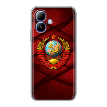 Силиконовый чехол на Infinix Smart 20 с принтом Герб СССР Силиконовый чехол на Infinix Smart 20 с принтом Герб СССР