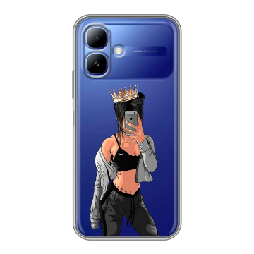 Силиконовый чехол на Infinix Smart 20 с принтом Женские принты