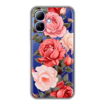 Силиконовый чехол на Infinix Smart 20 с принтом Розы